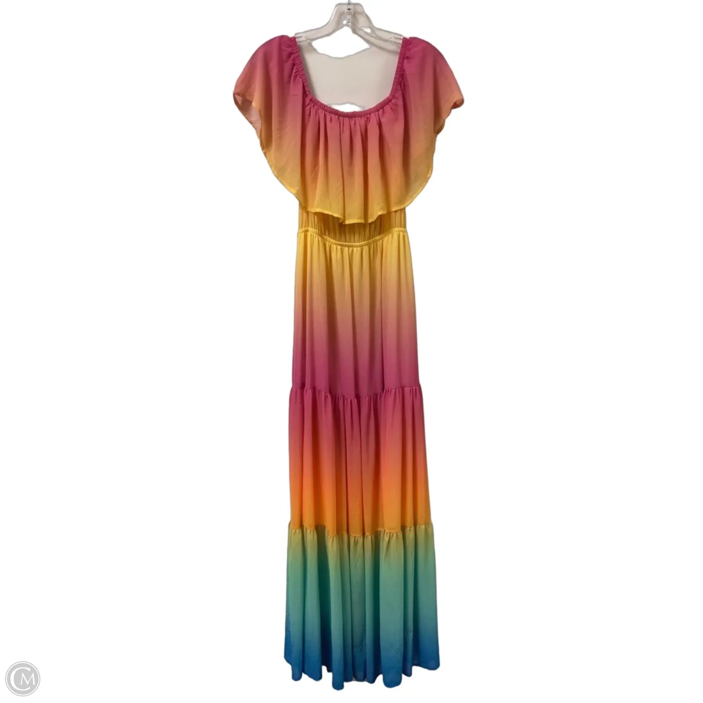 Dress Casual Maxi By Jealous Tomato In Pink & Yellow, Size: M