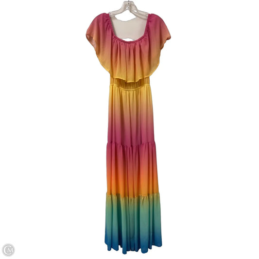 Dress Casual Maxi By Jealous Tomato In Pink & Yellow, Size: M