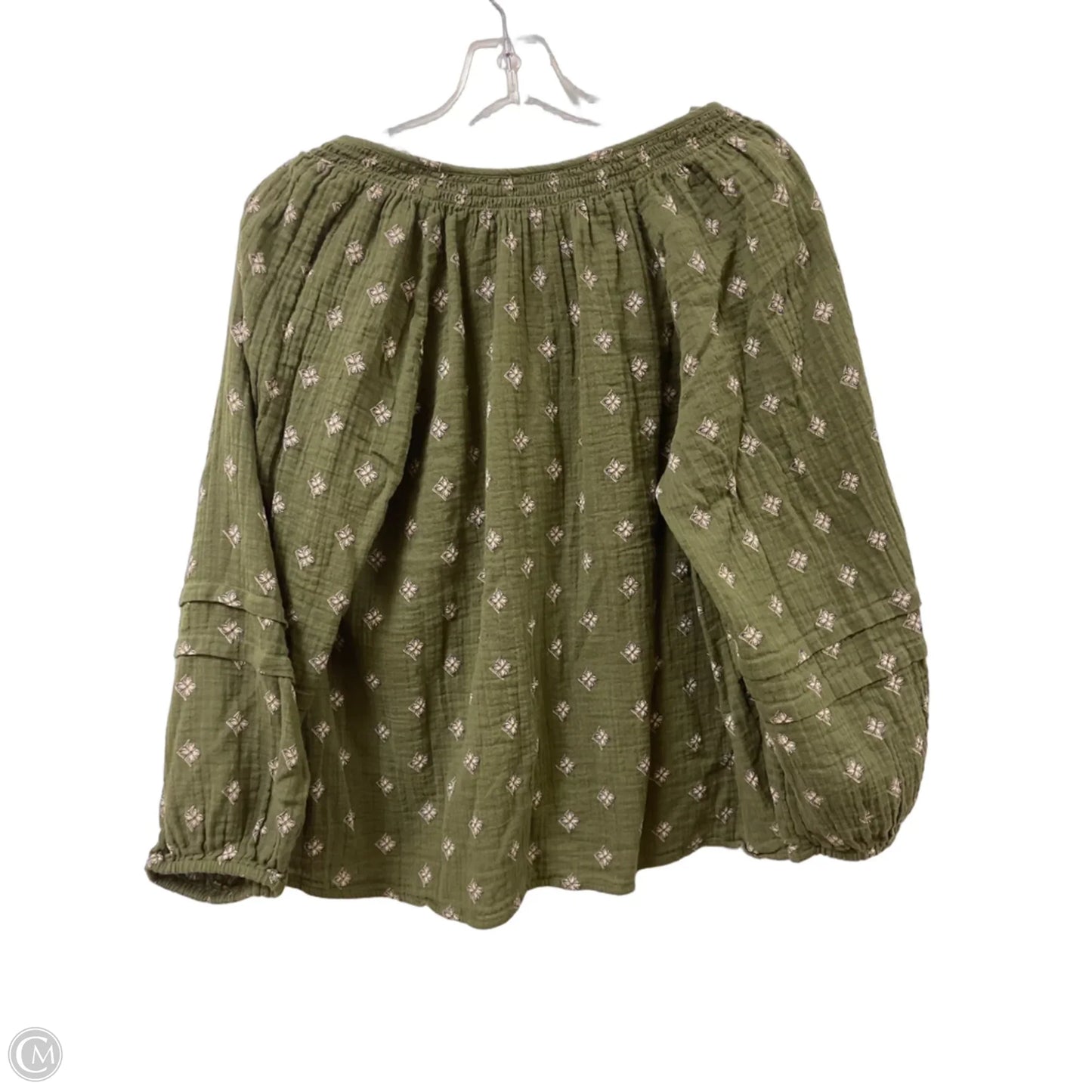 Top Long Sleeve By Wonderly In Green, Size: L