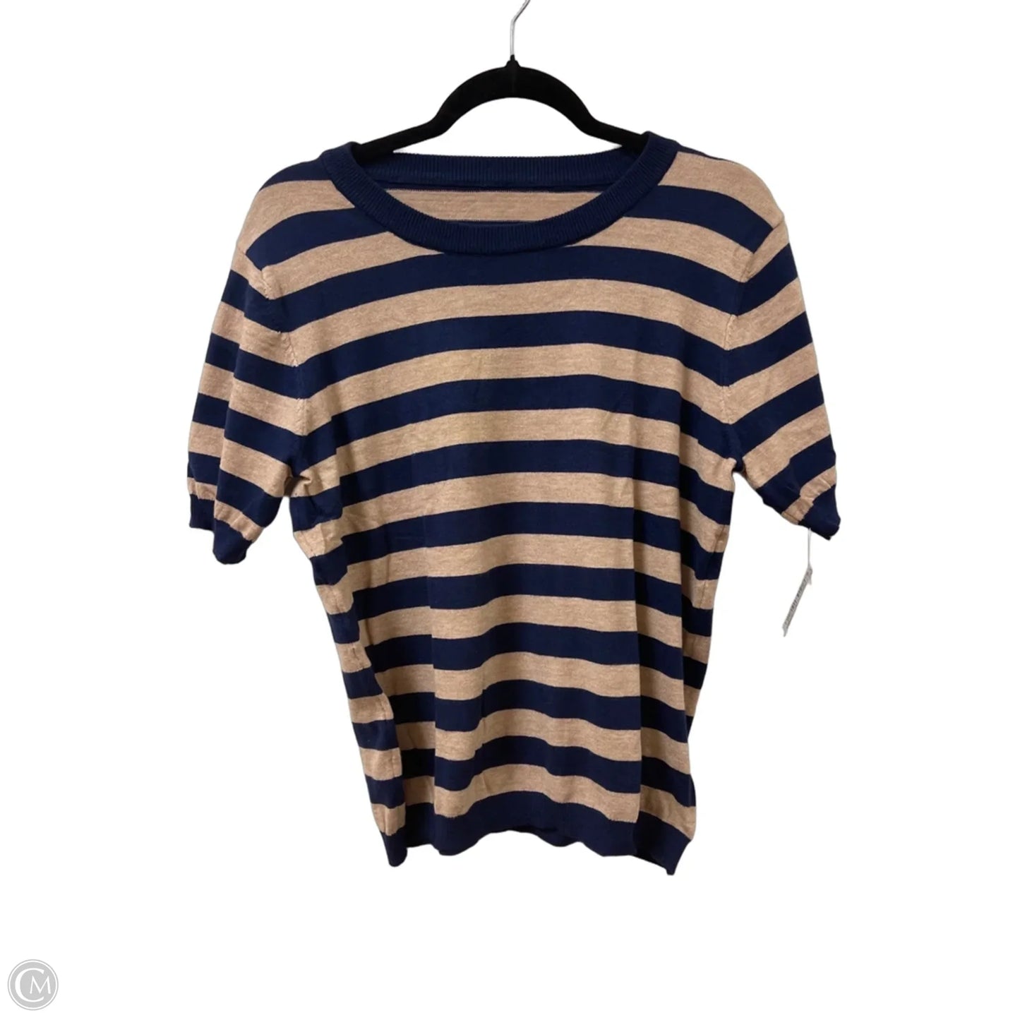 Sweater Short Sleeve By Clothes Mentor In Blue & Brown, Size: L