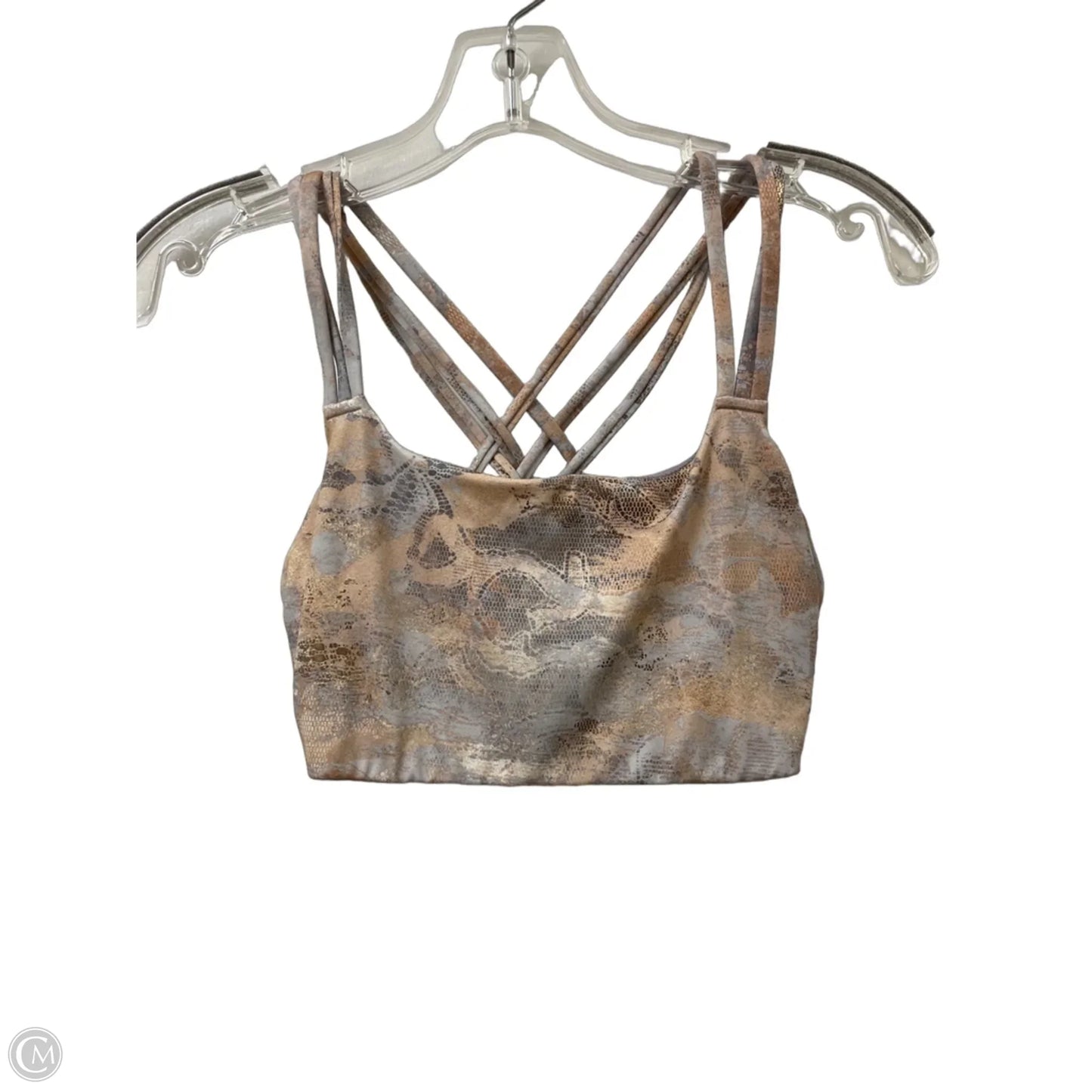 Athletic Bra By Athleta In Cream & Purple, Size: S