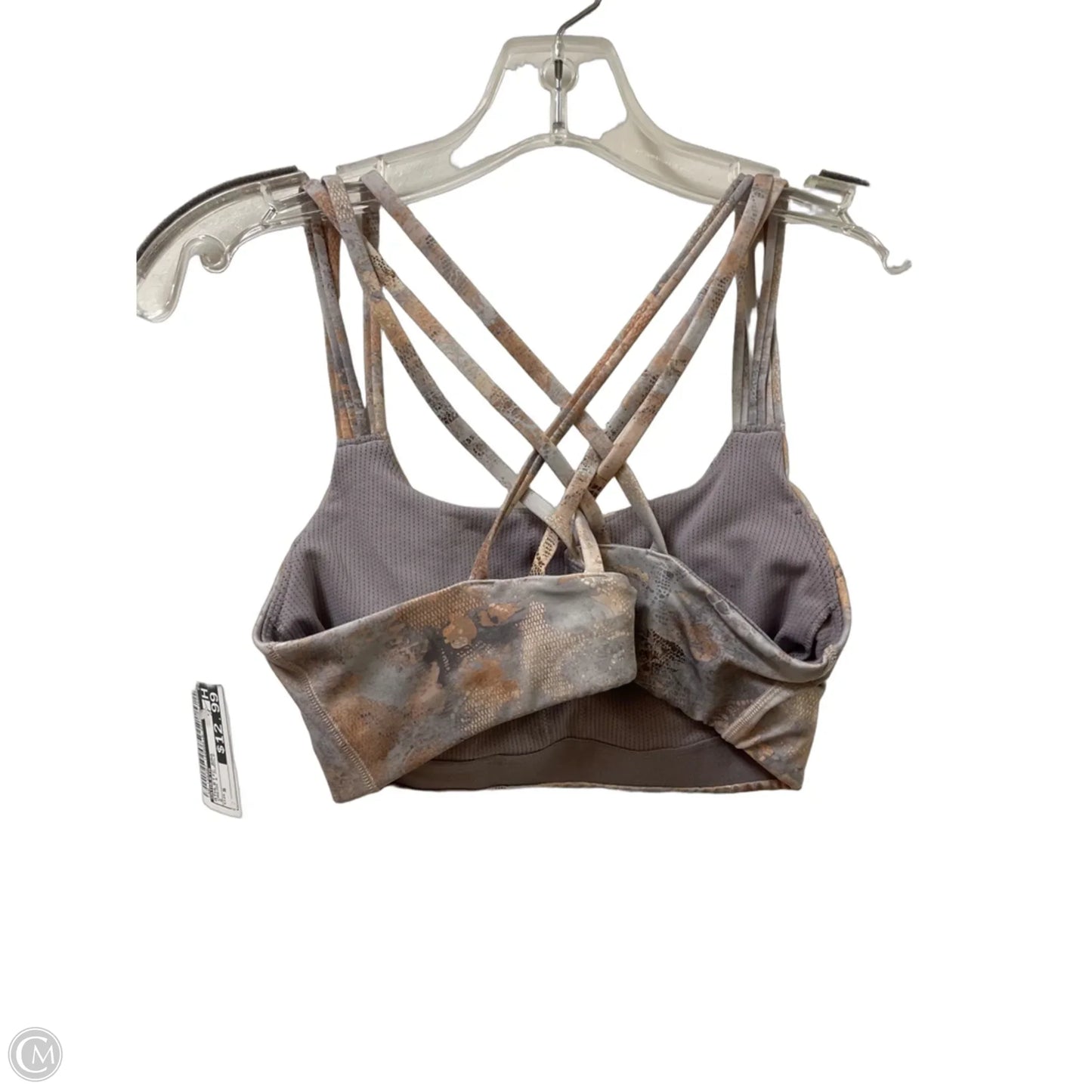 Athletic Bra By Athleta In Cream & Purple, Size: S