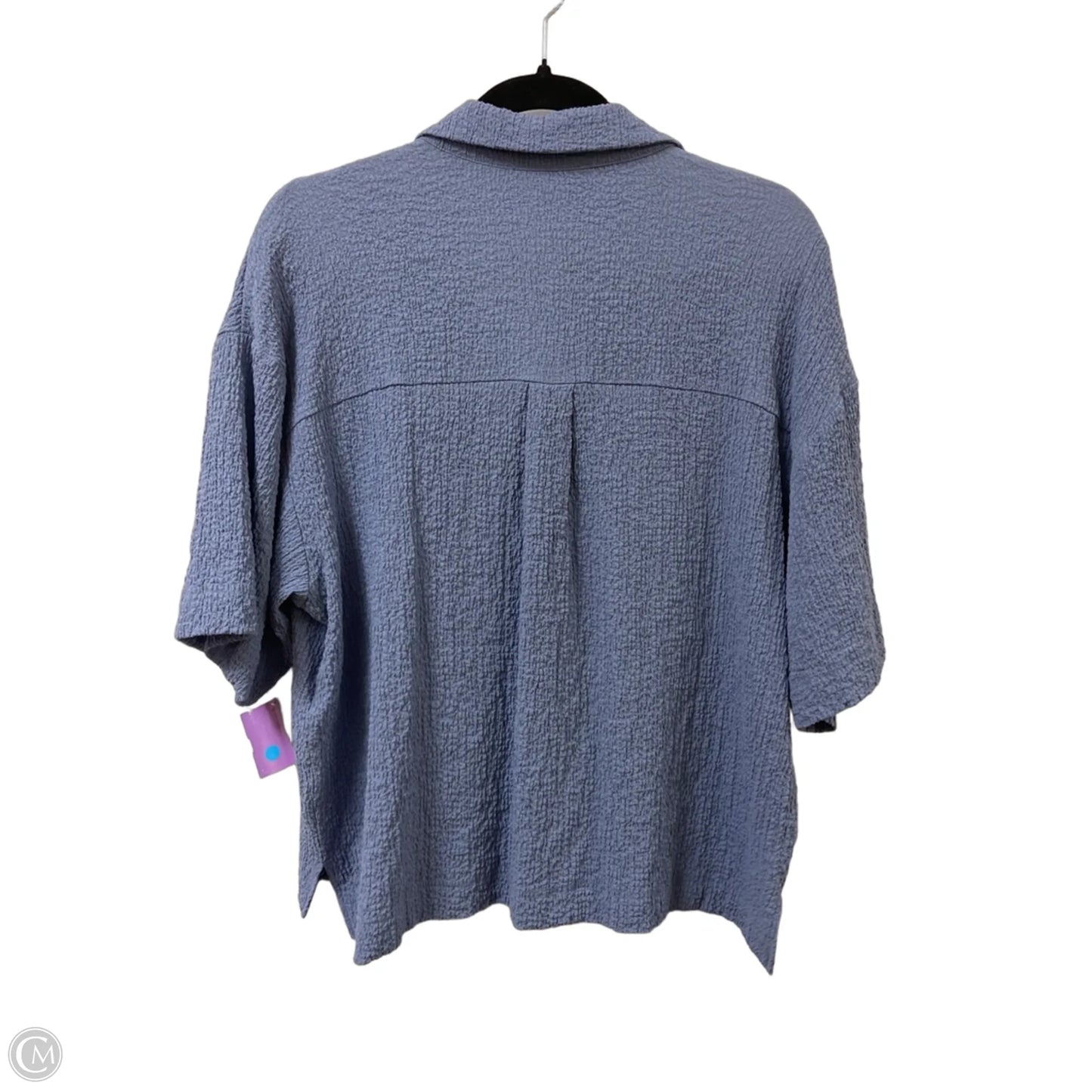 Blouse Short Sleeve By See And Be Seen In Blue, Size: M