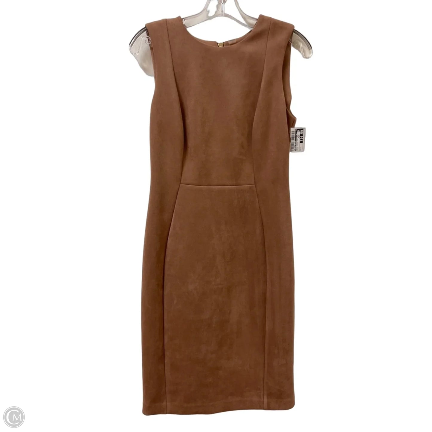 Dress Casual Midi By Calvin Klein In Brown, Size: S