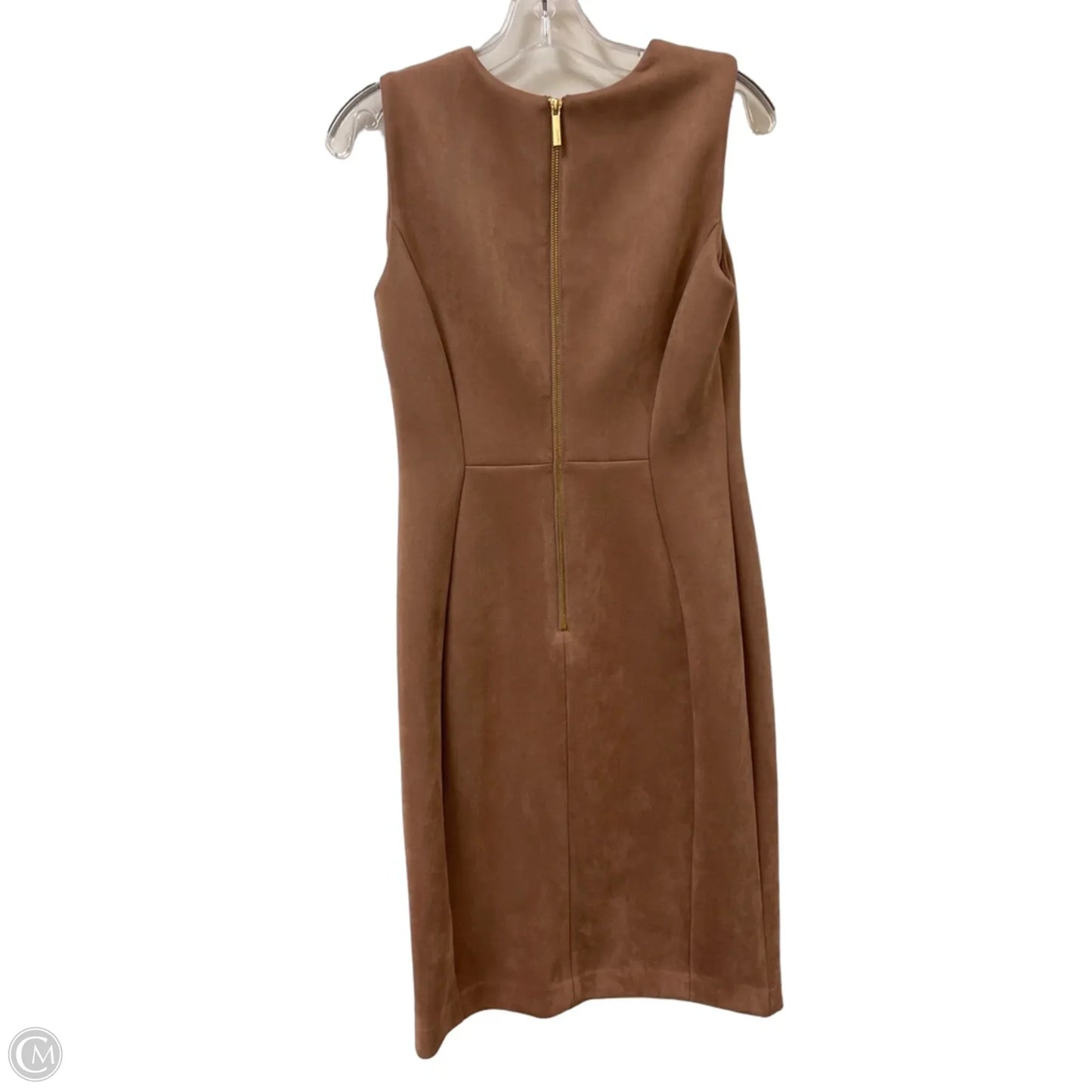 Dress Casual Midi By Calvin Klein In Brown, Size: S