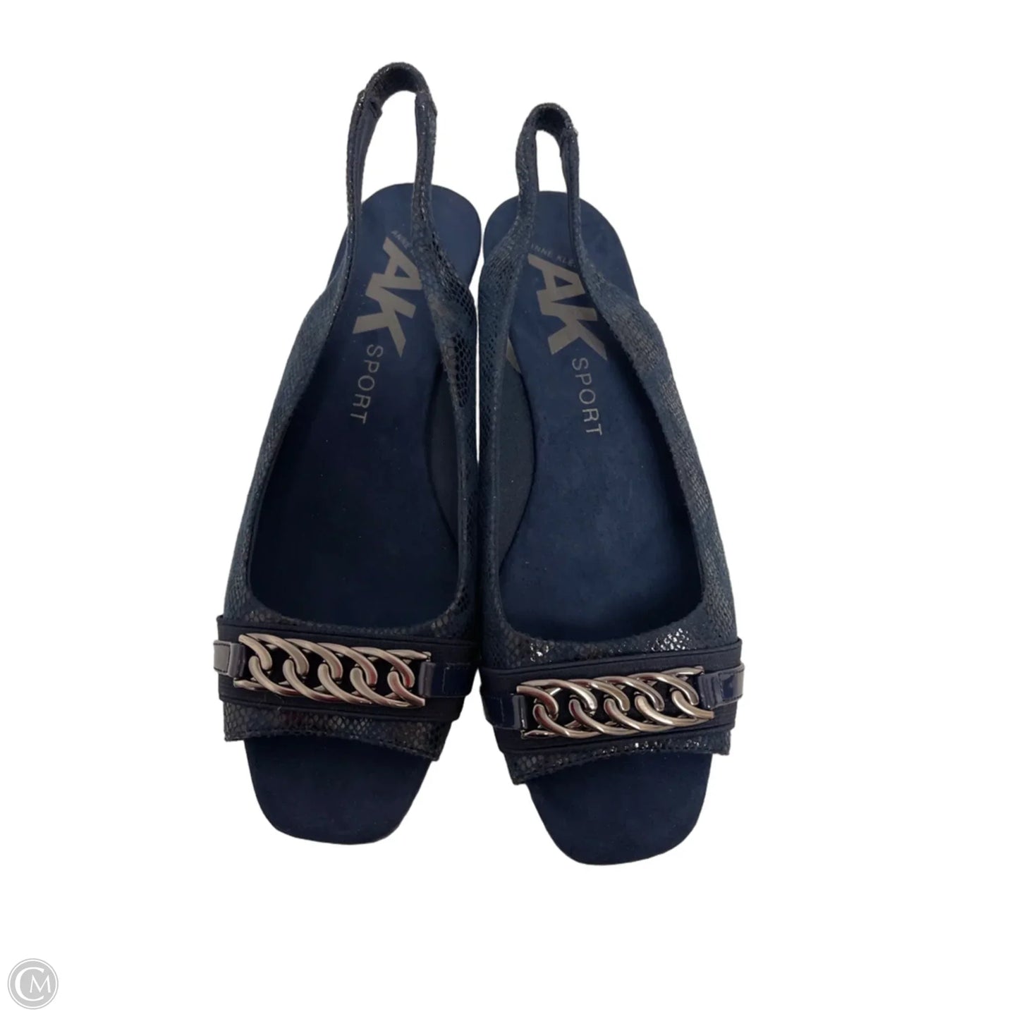 Sandals Heels Wedge By Anne Klein In Navy, Size: 8
