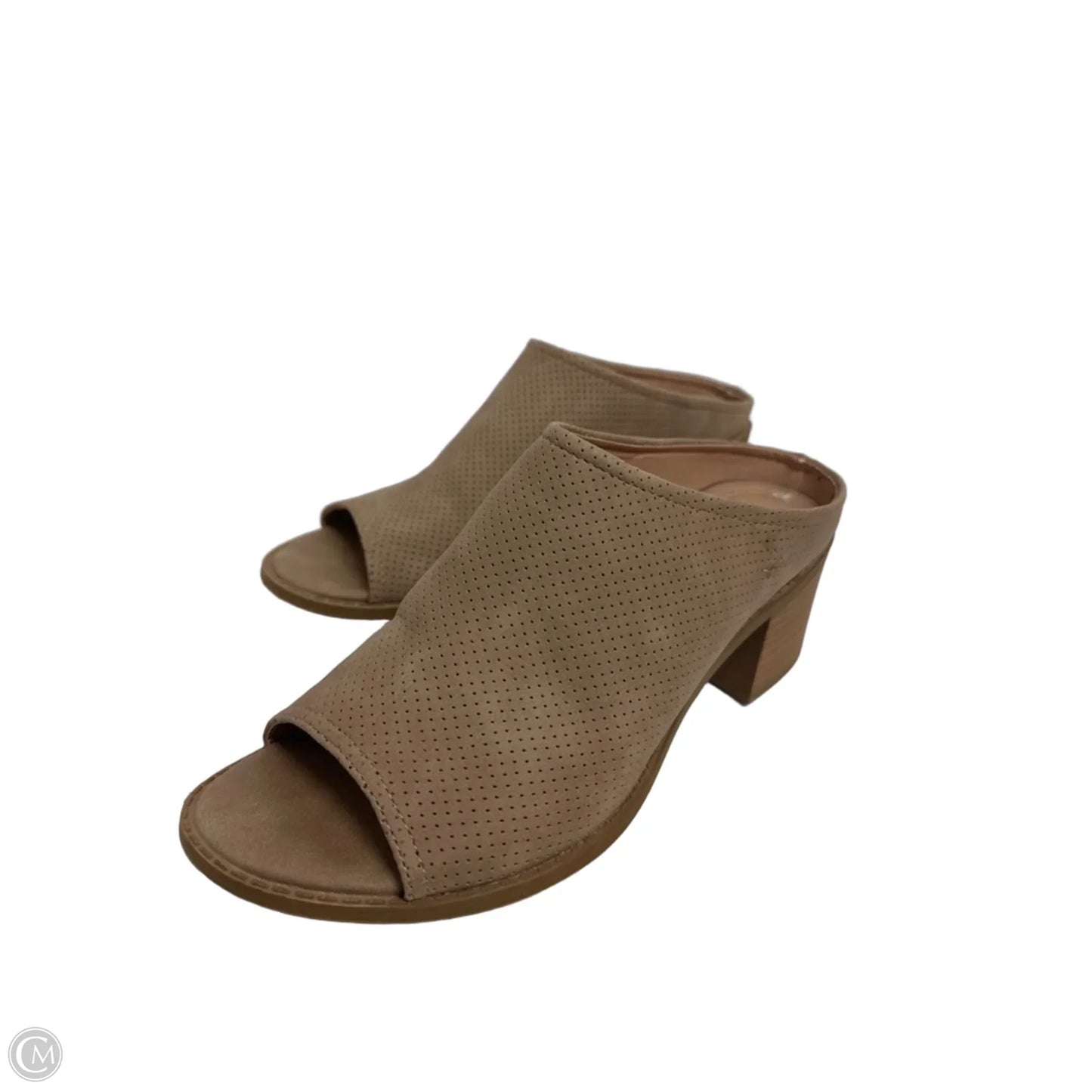 Sandals Heels Block By Esprit In Cream, Size: 8