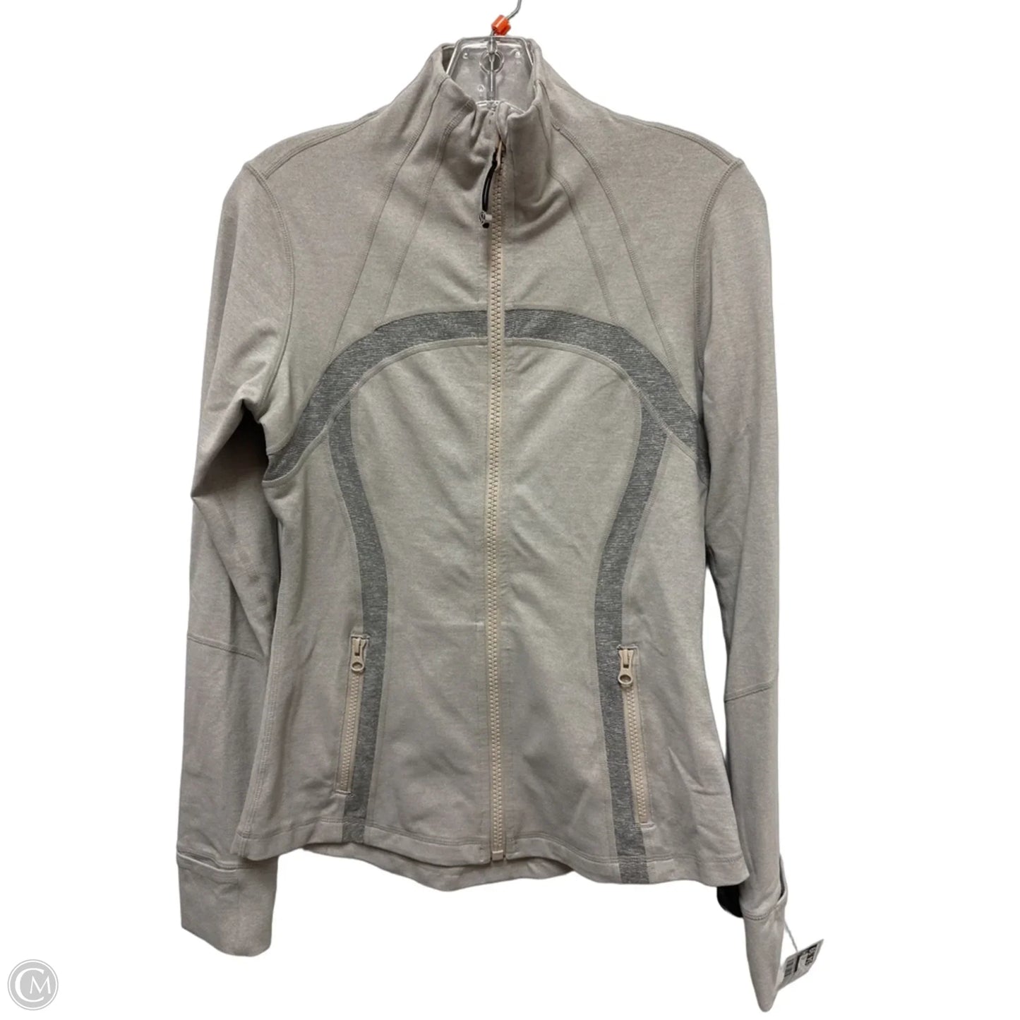 Athletic Jacket By Lululemon In Cream, Size: 8