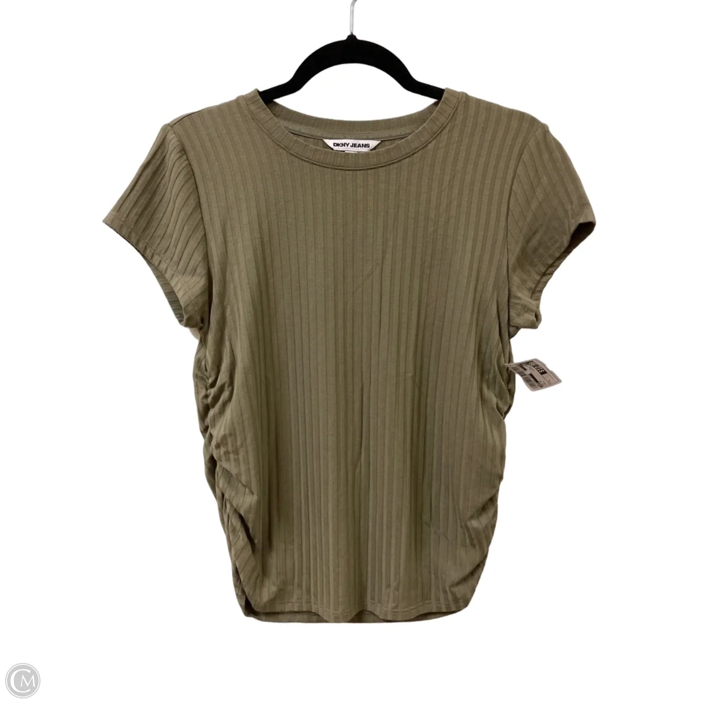 Top Short Sleeve By Dkny In Green, Size: L