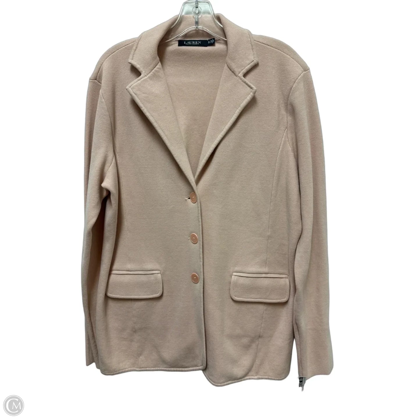 Sweater Cardigan By Lauren By Ralph Lauren In Pink, Size: Xl