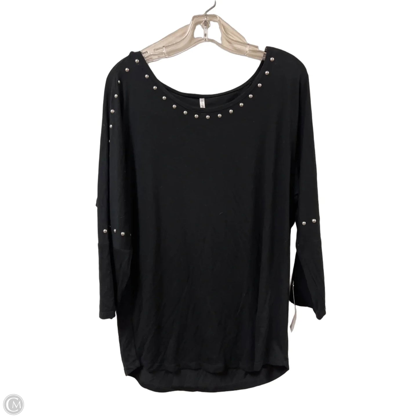 Top Long Sleeve By Passport In Black, Size: M