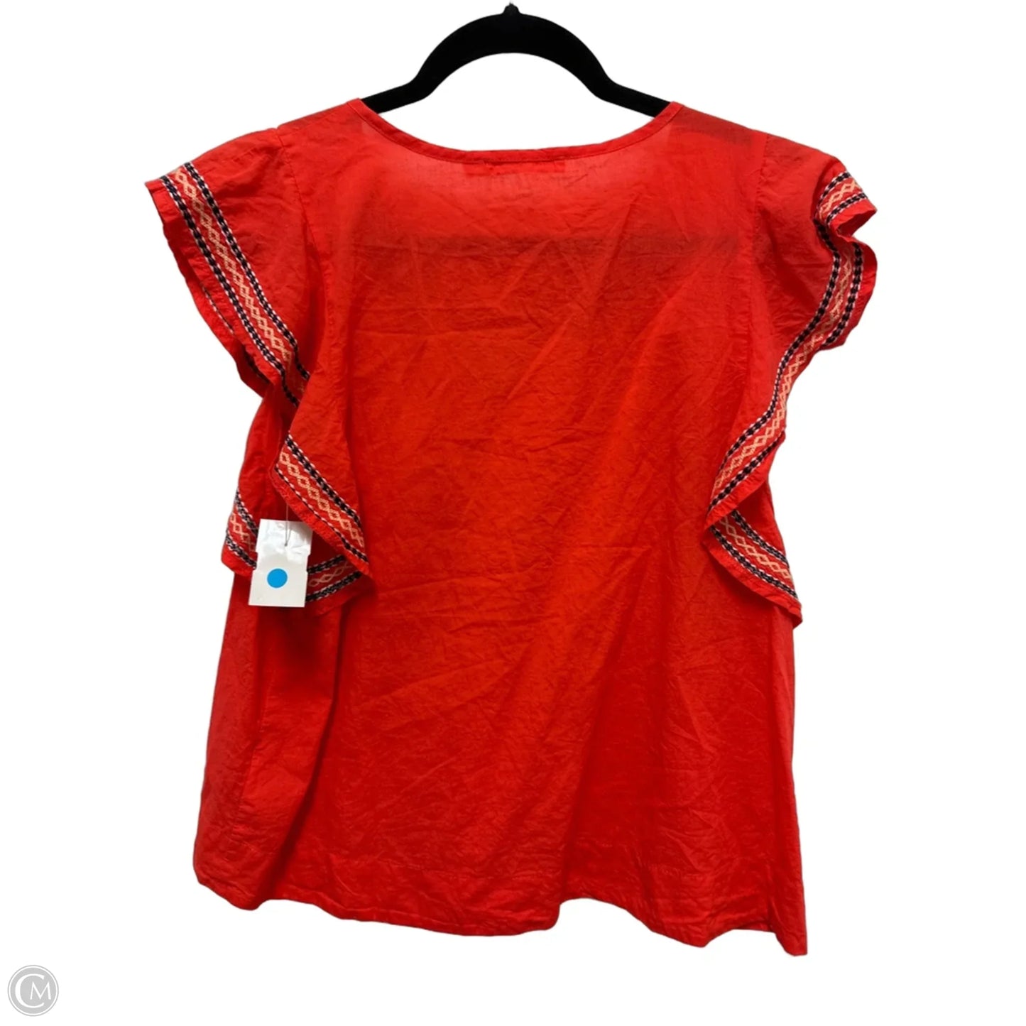 Top Short Sleeve By Ellison In Red, Size: M