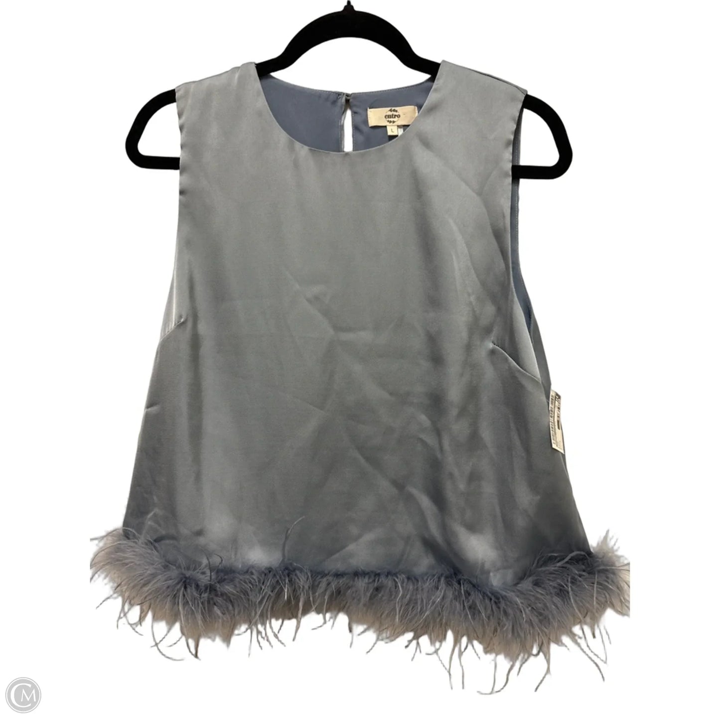 Top Sleeveless By Entro In Grey, Size: L