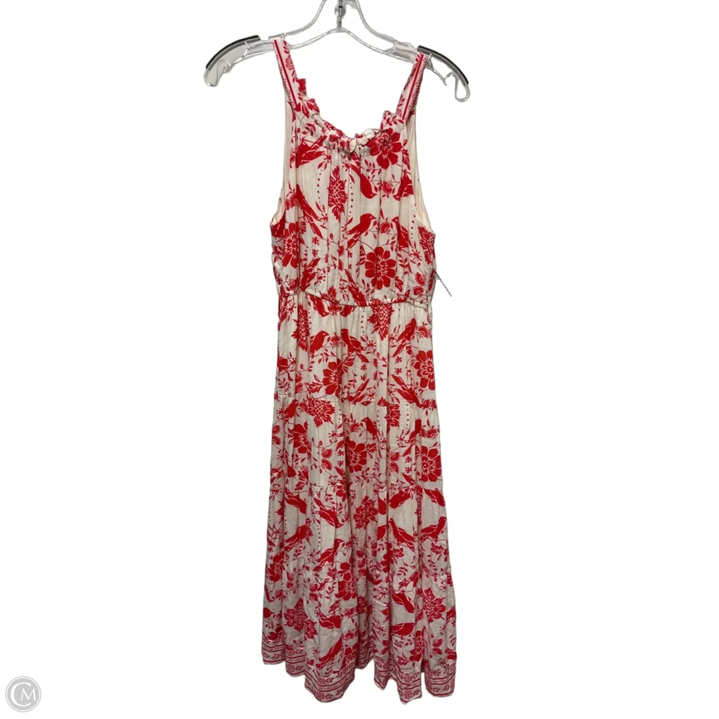 Dress Casual Maxi By Blu Pepper In Red & White, Size: L
