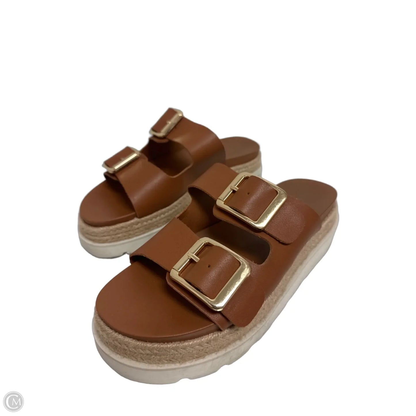 Sandals Heels Platform By Madden Girl In Tan, Size: 8.5