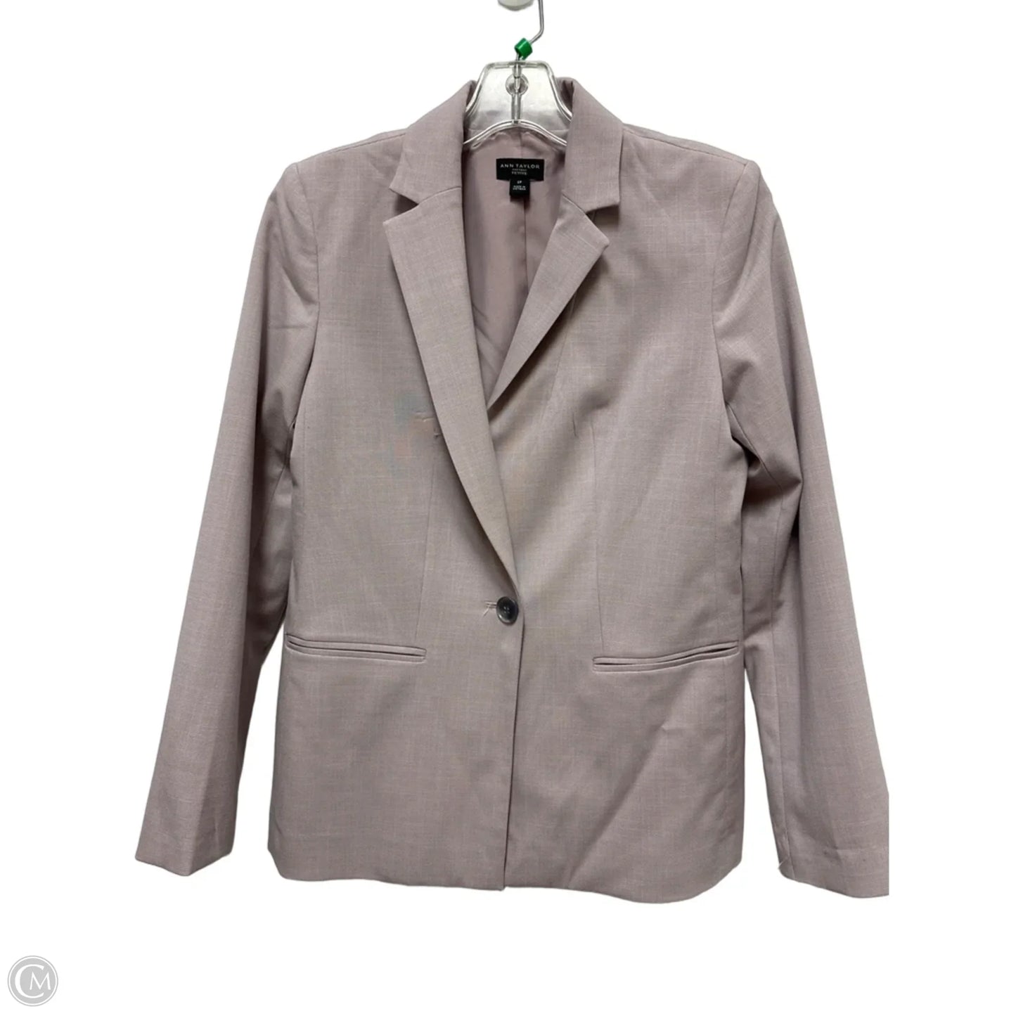 Blazer By Ann Taylor In Purple, Size: Xsp