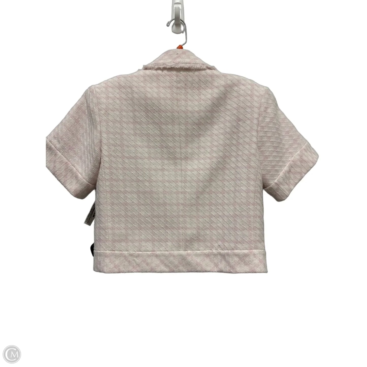 Jacket Designer By Karl Lagerfeld In Pink & White, Size: Xs