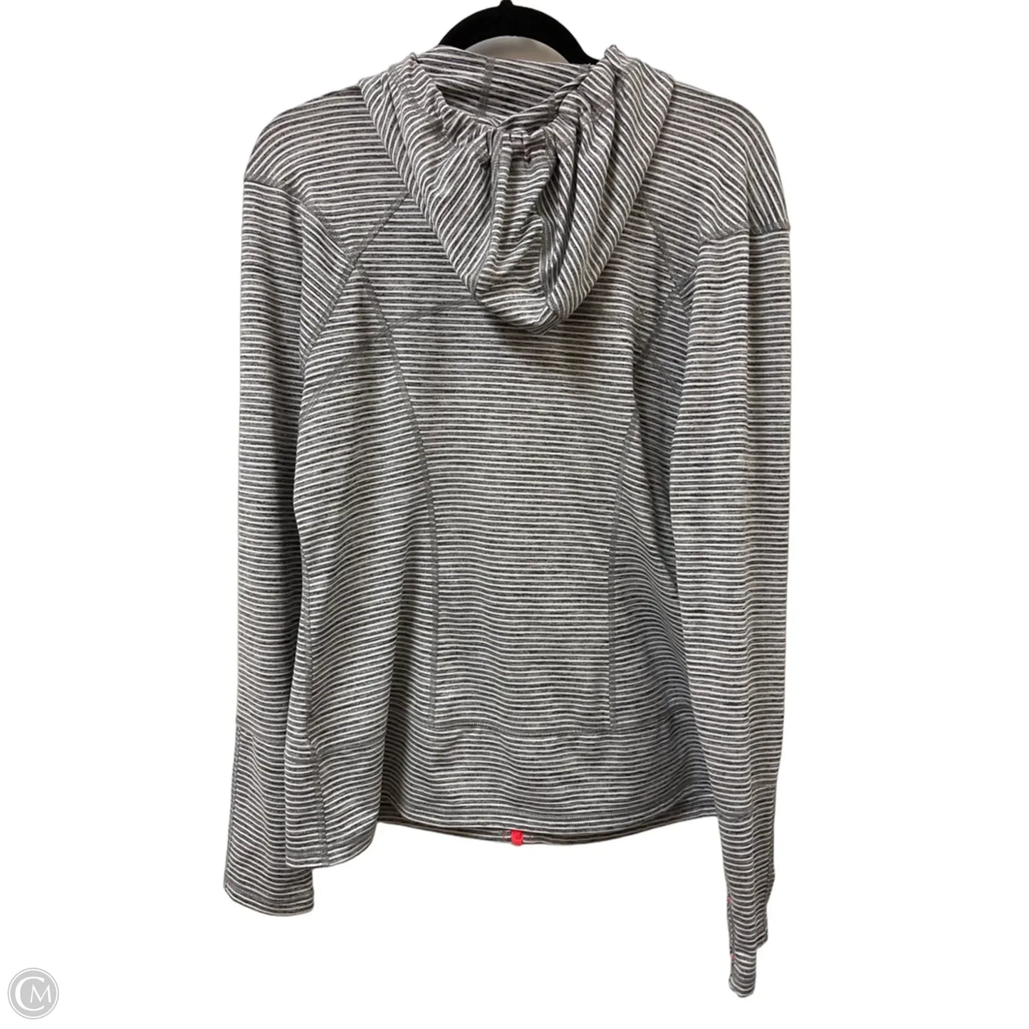 Athletic Jacket By Lukka In Striped Pattern, Size: Xl