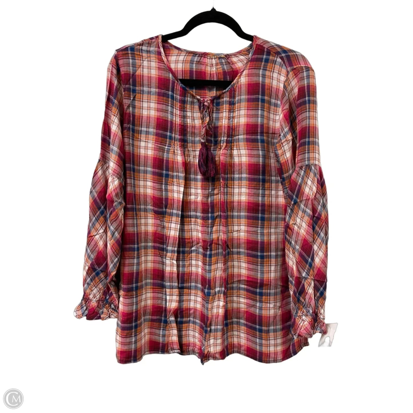 Top Long Sleeve By Clothes Mentor In Blue & Pink, Size: M