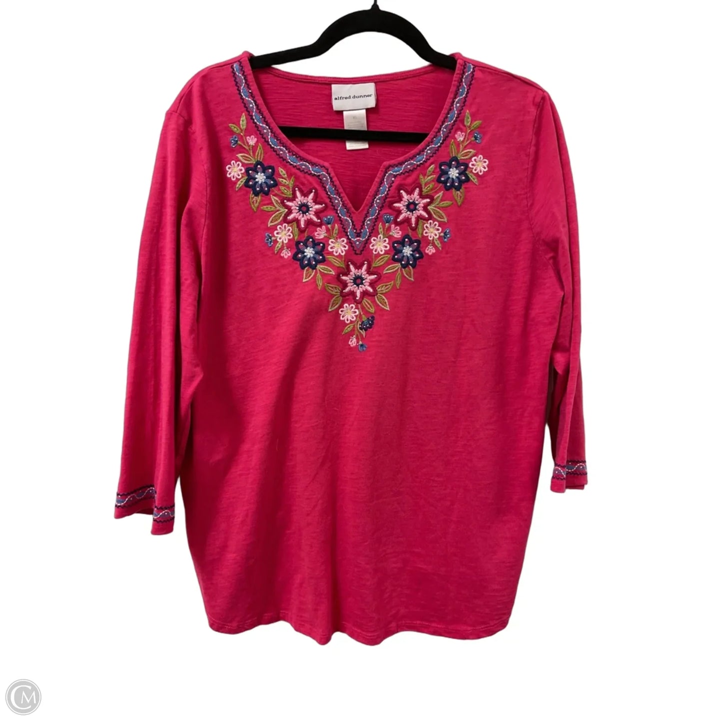 Top Long Sleeve By Alfred Dunner In Pink, Size: Xl