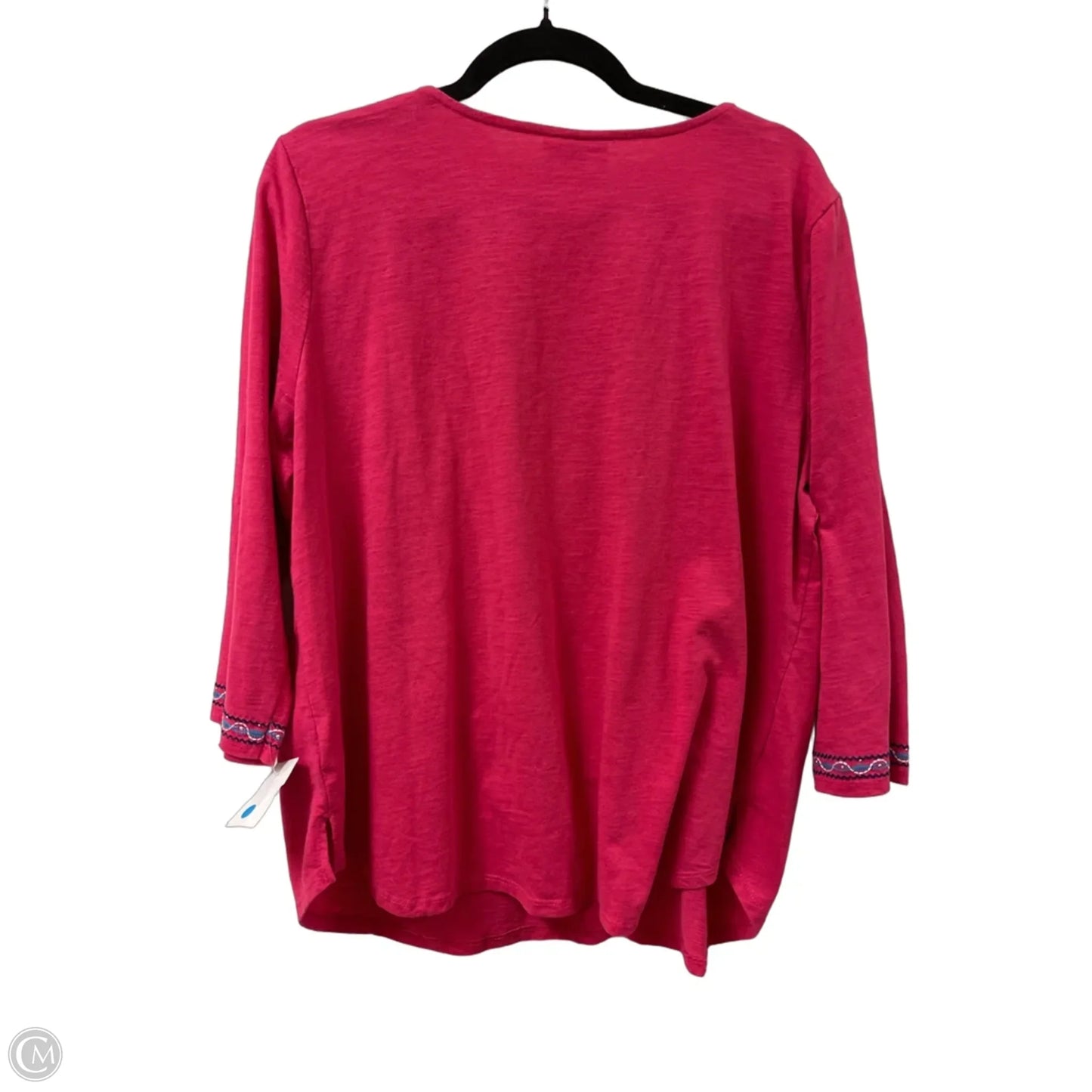 Top Long Sleeve By Alfred Dunner In Pink, Size: Xl