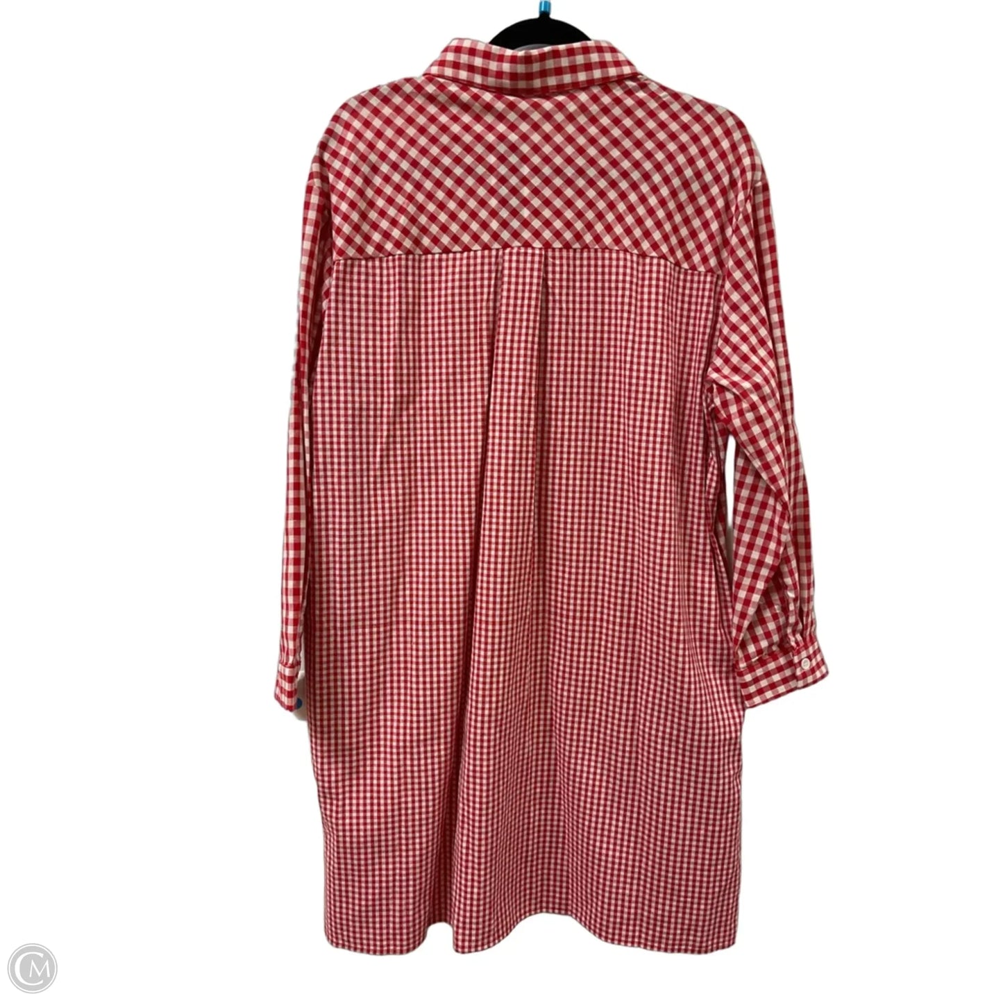 Dress Casual Short By Zanzea In Red & White, Size: Xl