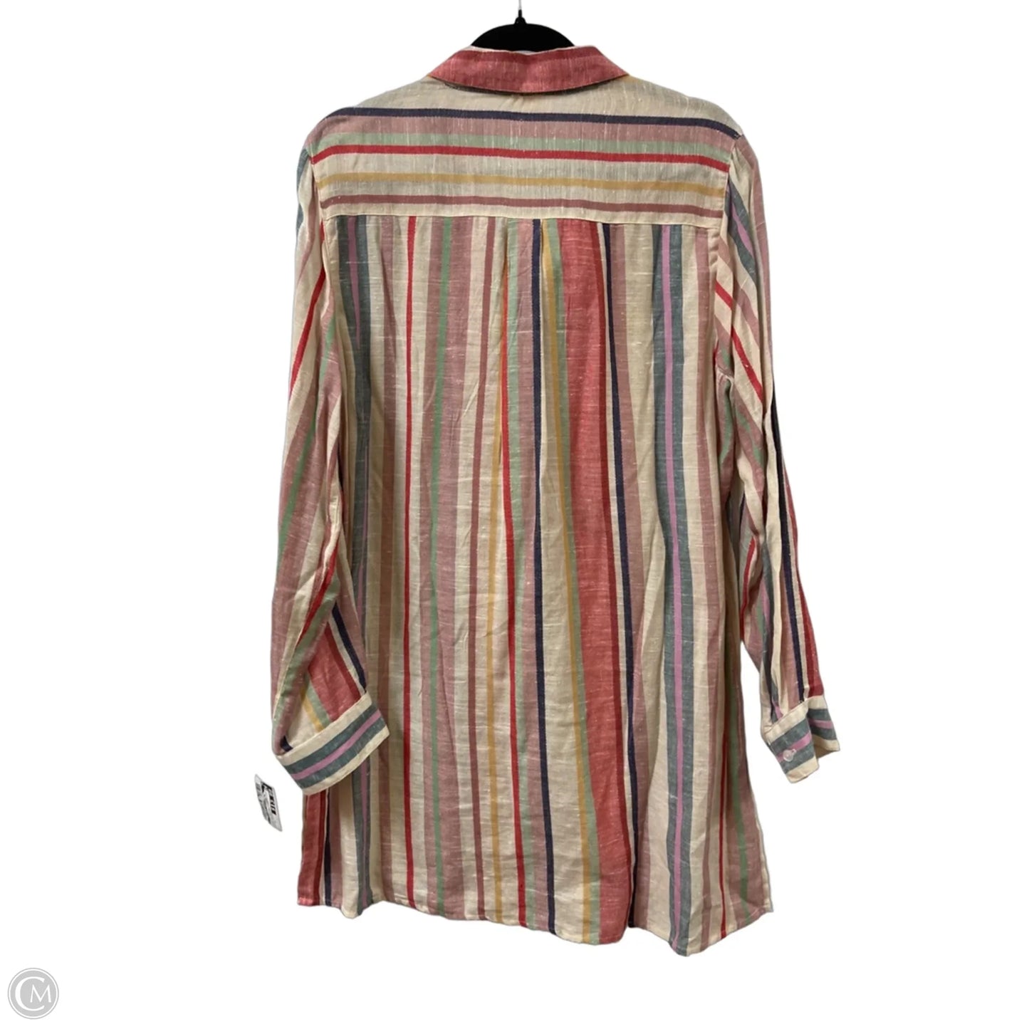 Tunic Long Sleeve By Clothes Mentor In Striped Pattern, Size: Xl