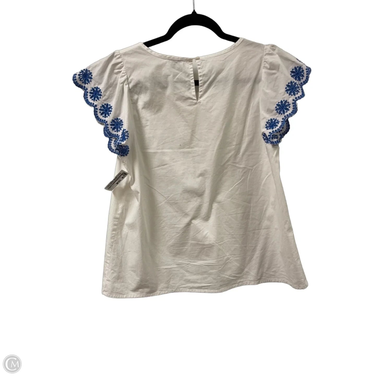 Top Short Sleeve By J. Crew In Blue & White, Size: S