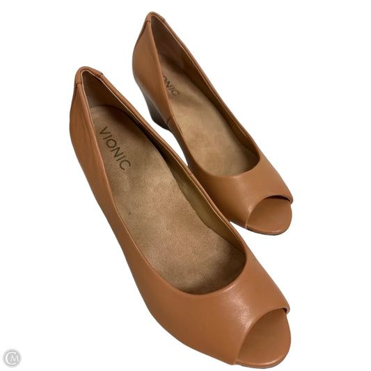 Shoes Heels Wedge By Vionic In Brown, Size: 7
