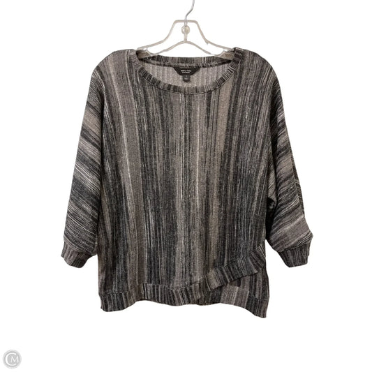 Top Long Sleeve By Simply Vera In Black & Grey, Size: S