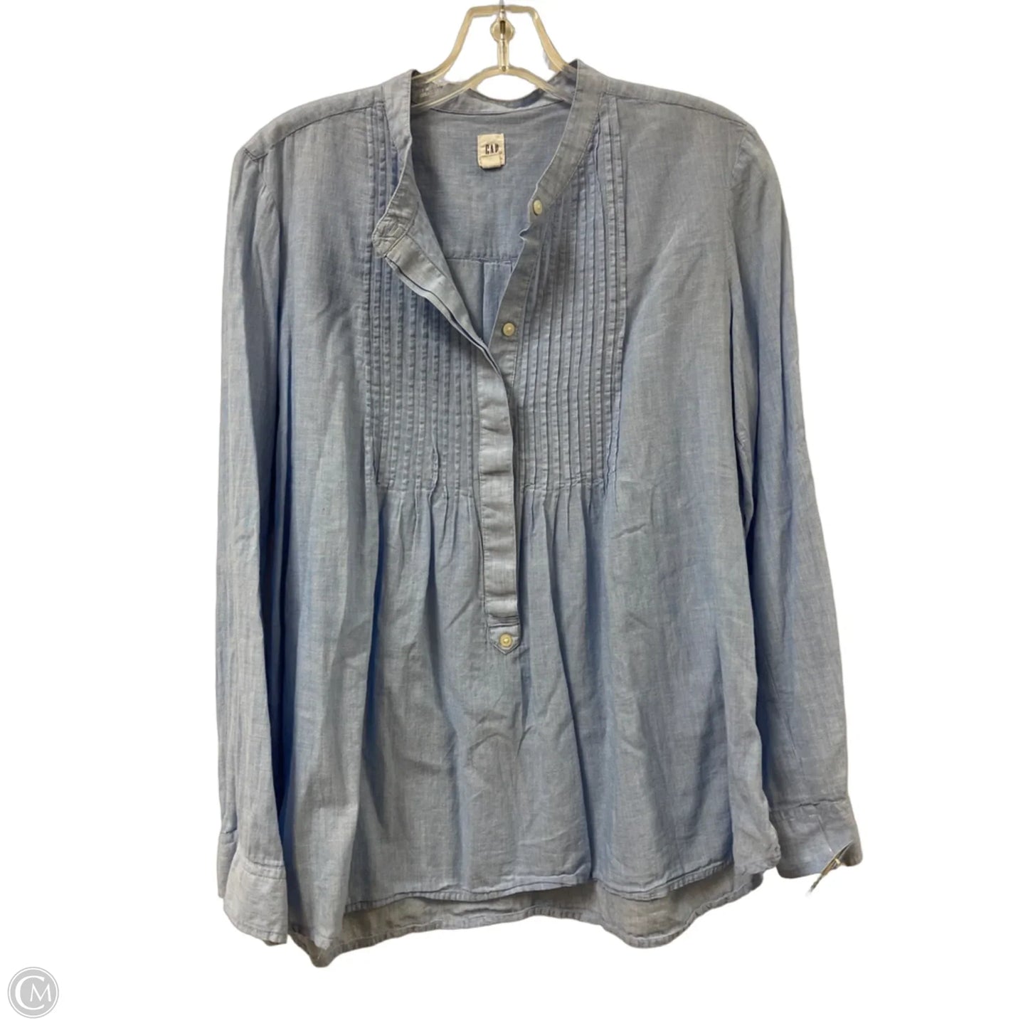 Top Long Sleeve By Gap In Blue, Size: L