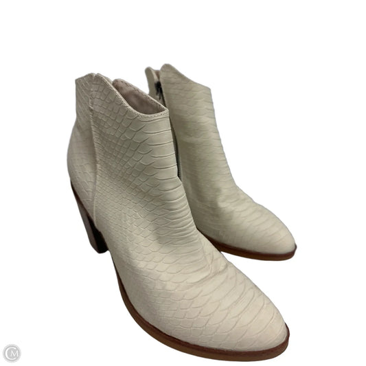 Boots Ankle Heels By Mia In Cream, Size: 10