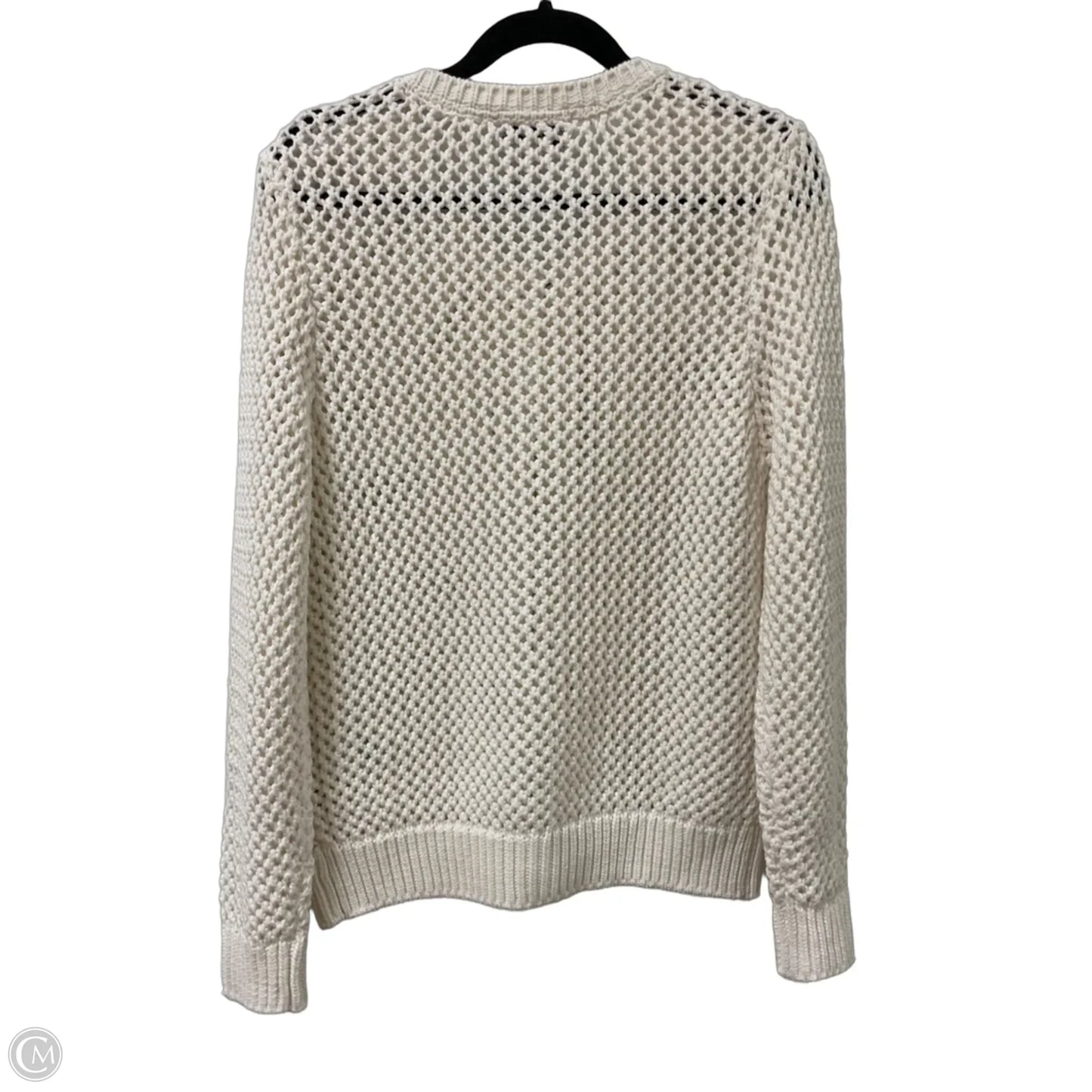 Sweater Cardigan By Dkny In White, Size: L