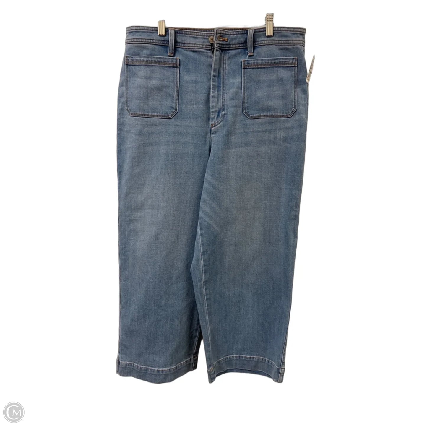 Jeans Wide Leg By Talbots In Blue Denim, Size: 12