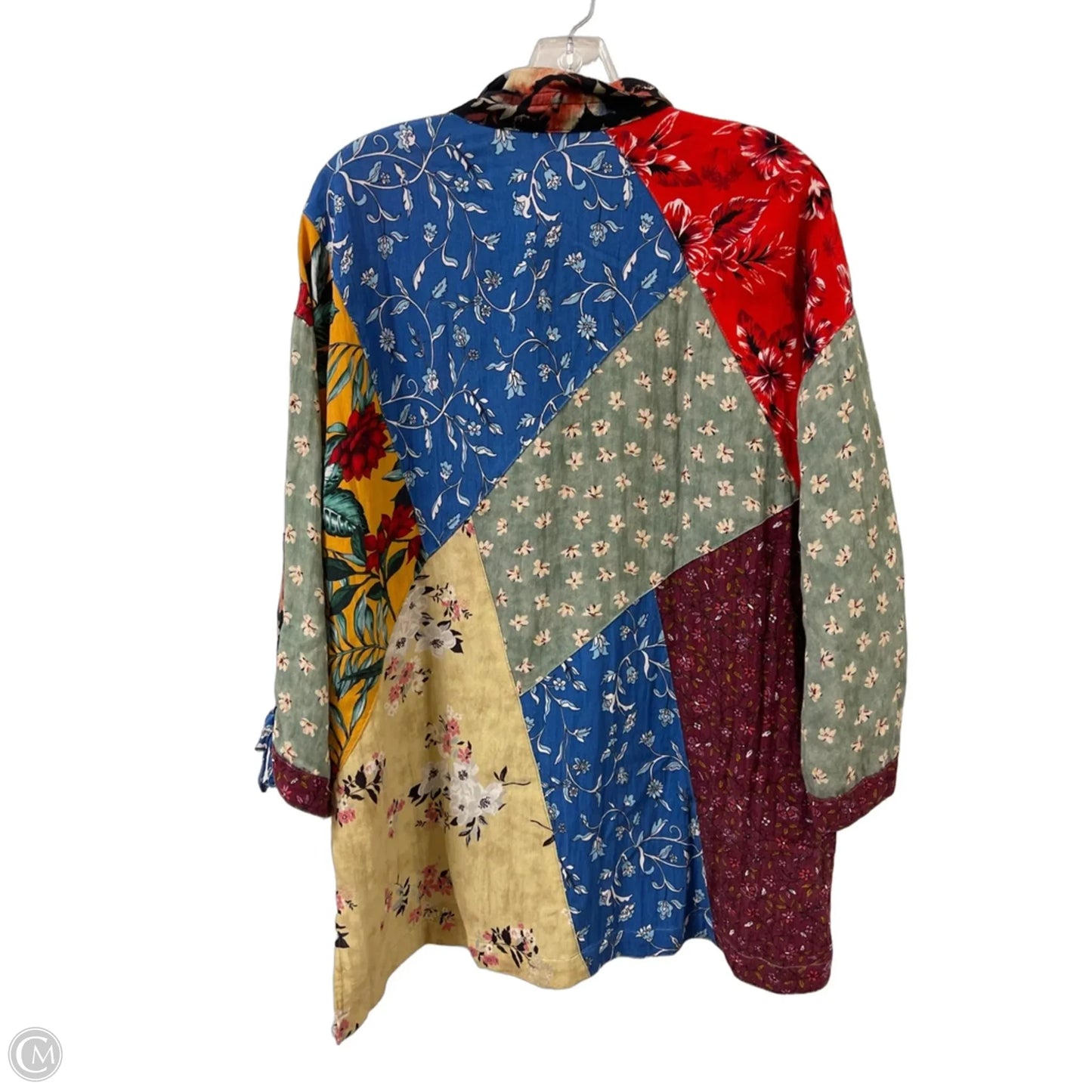 Blouse Long Sleeve By John Mark In Floral Print, Size: L