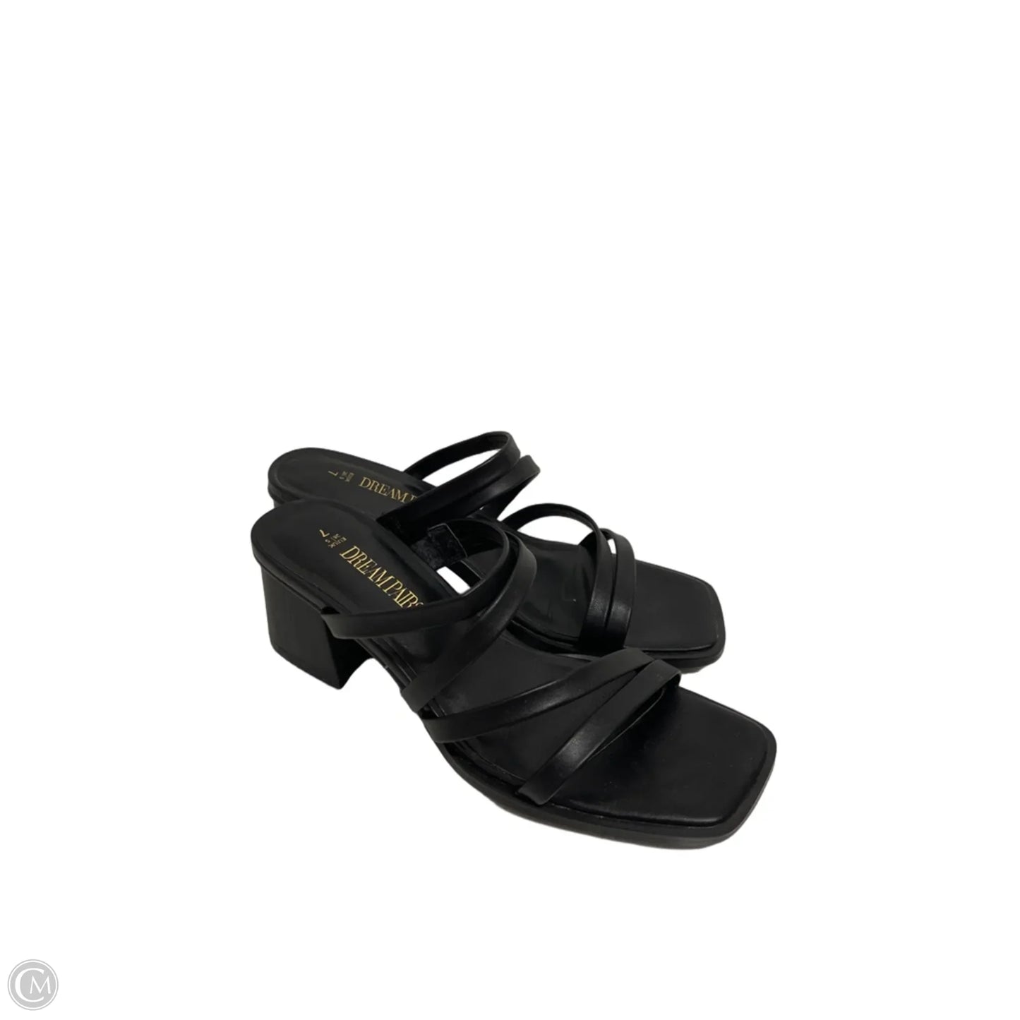 Sandals Heels Block By Dream Pairs In Black, Size: 7