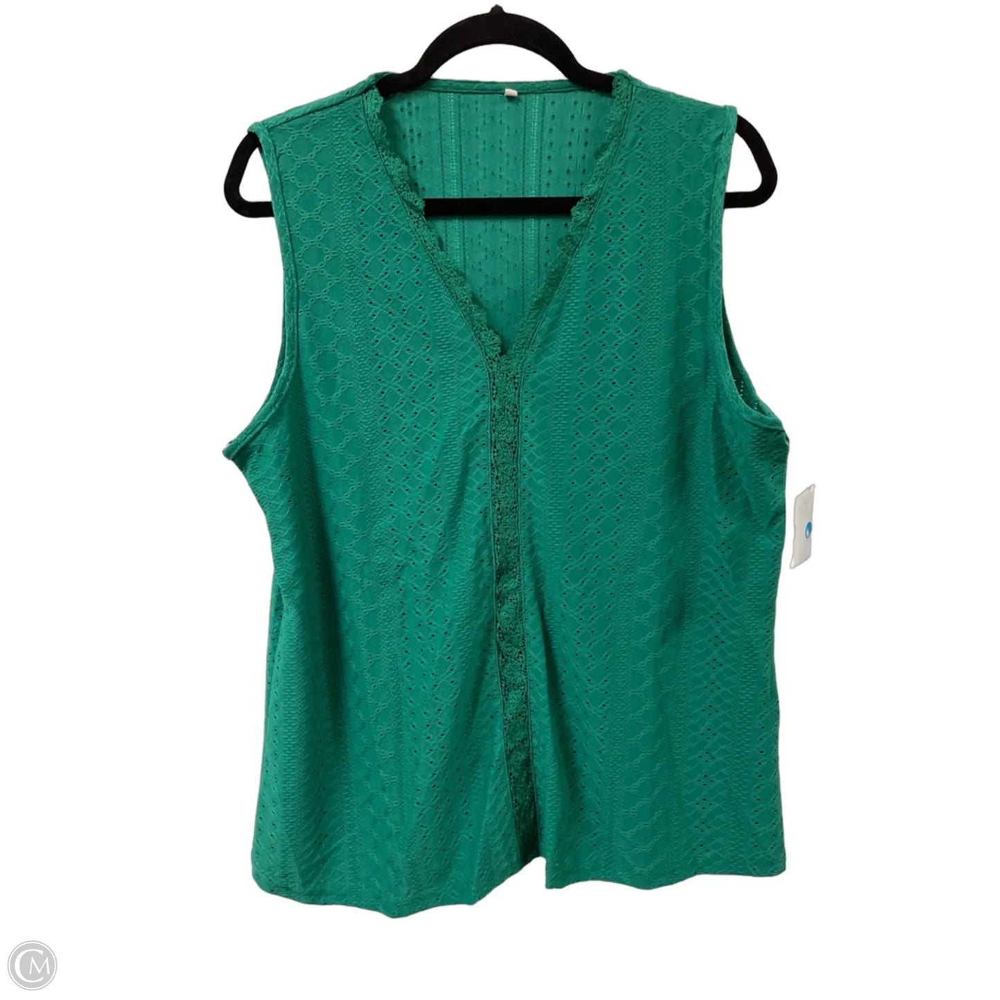 Top Sleeveless By Clothes Mentor In Green, Size: L