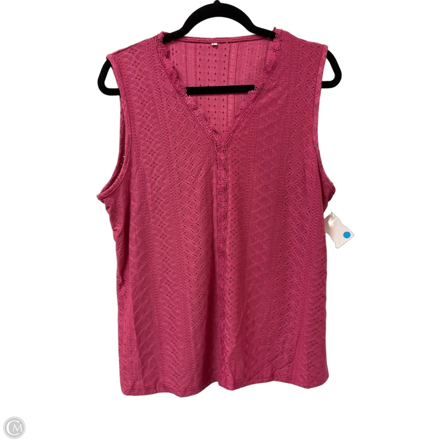 Top Sleeveless By Clothes Mentor In Pink, Size: L