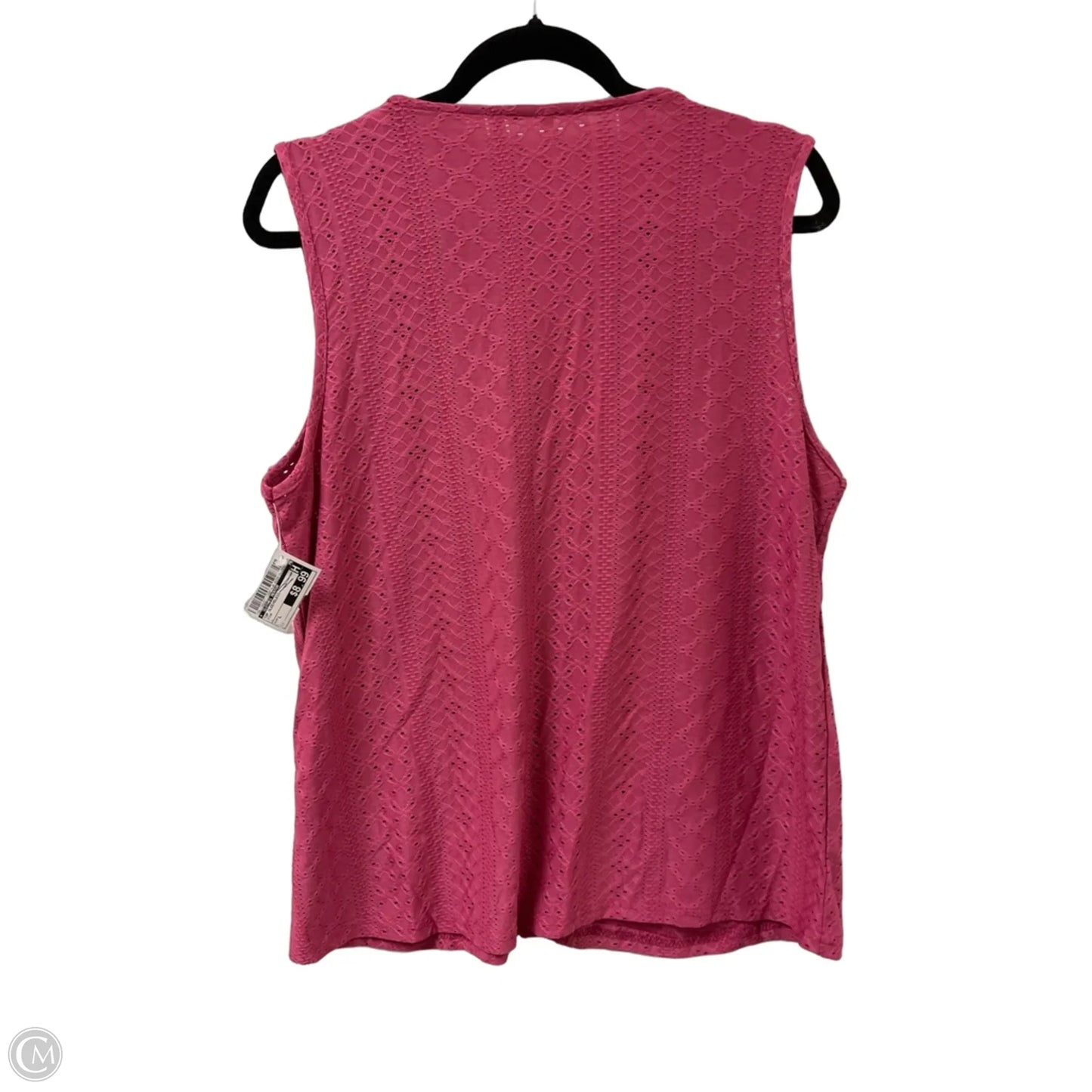 Top Sleeveless By Clothes Mentor In Pink, Size: L