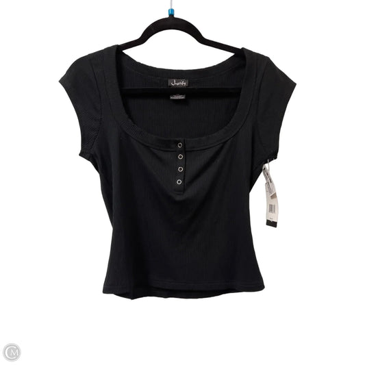 Top Short Sleeve By Justify In Black, Size: L