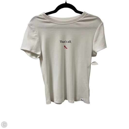Top Short Sleeve By Old Navy In White, Size: L