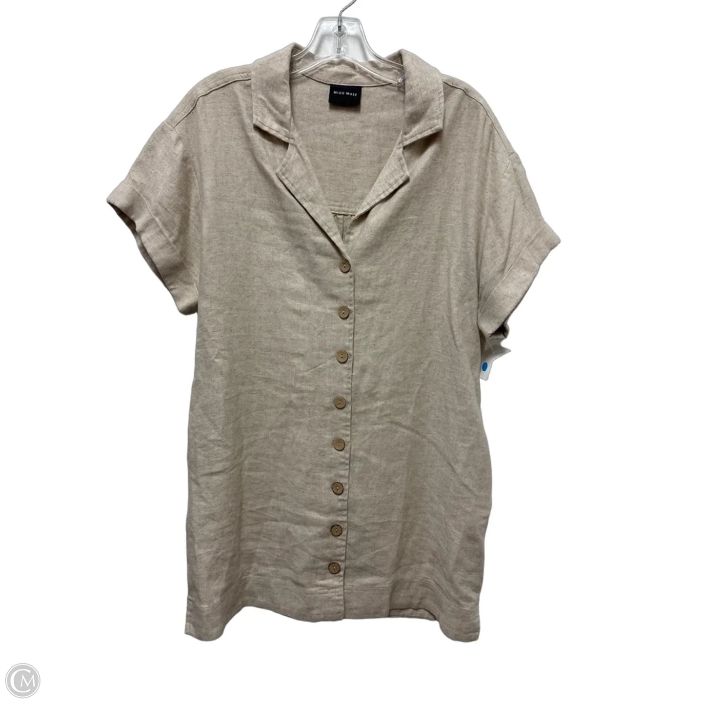 Tunic Short Sleeve By Miou Muse In Cream, Size: S