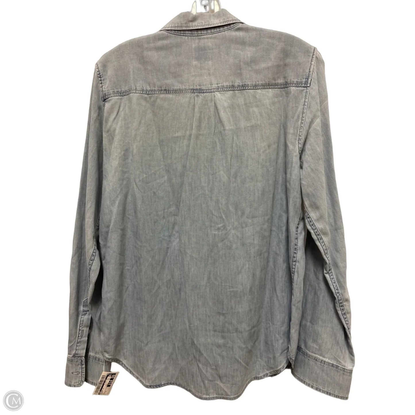 Blouse Long Sleeve By Gap In Blue, Size: S