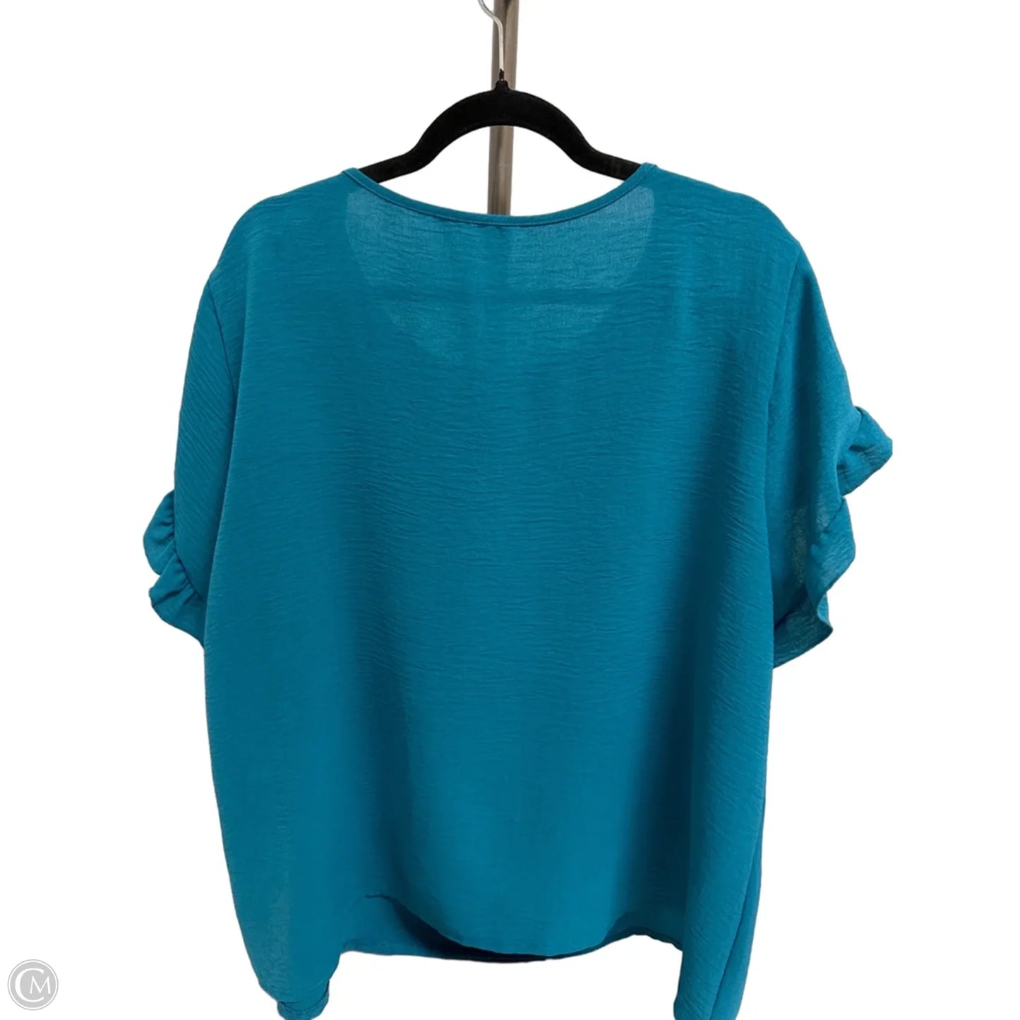 Top Short Sleeve By Clothes Mentor In Blue, Size: 3x