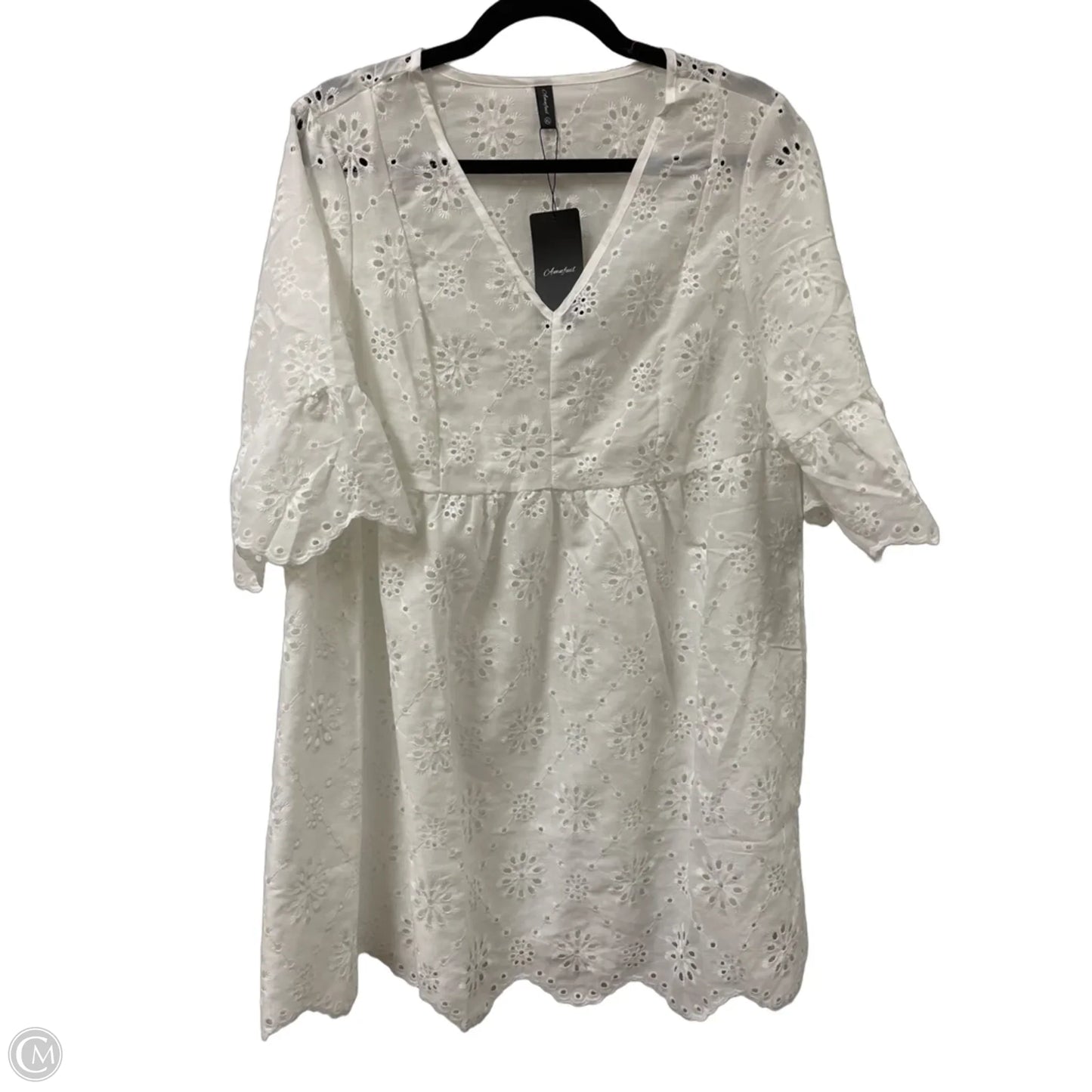Tunic Long Sleeve By Clothes Mentor In White, Size: Xl