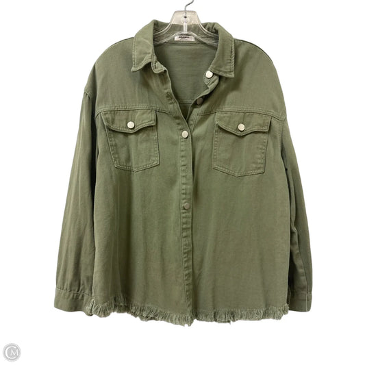 Jacket Denim By Zeagoo In Green Denim, Size: L