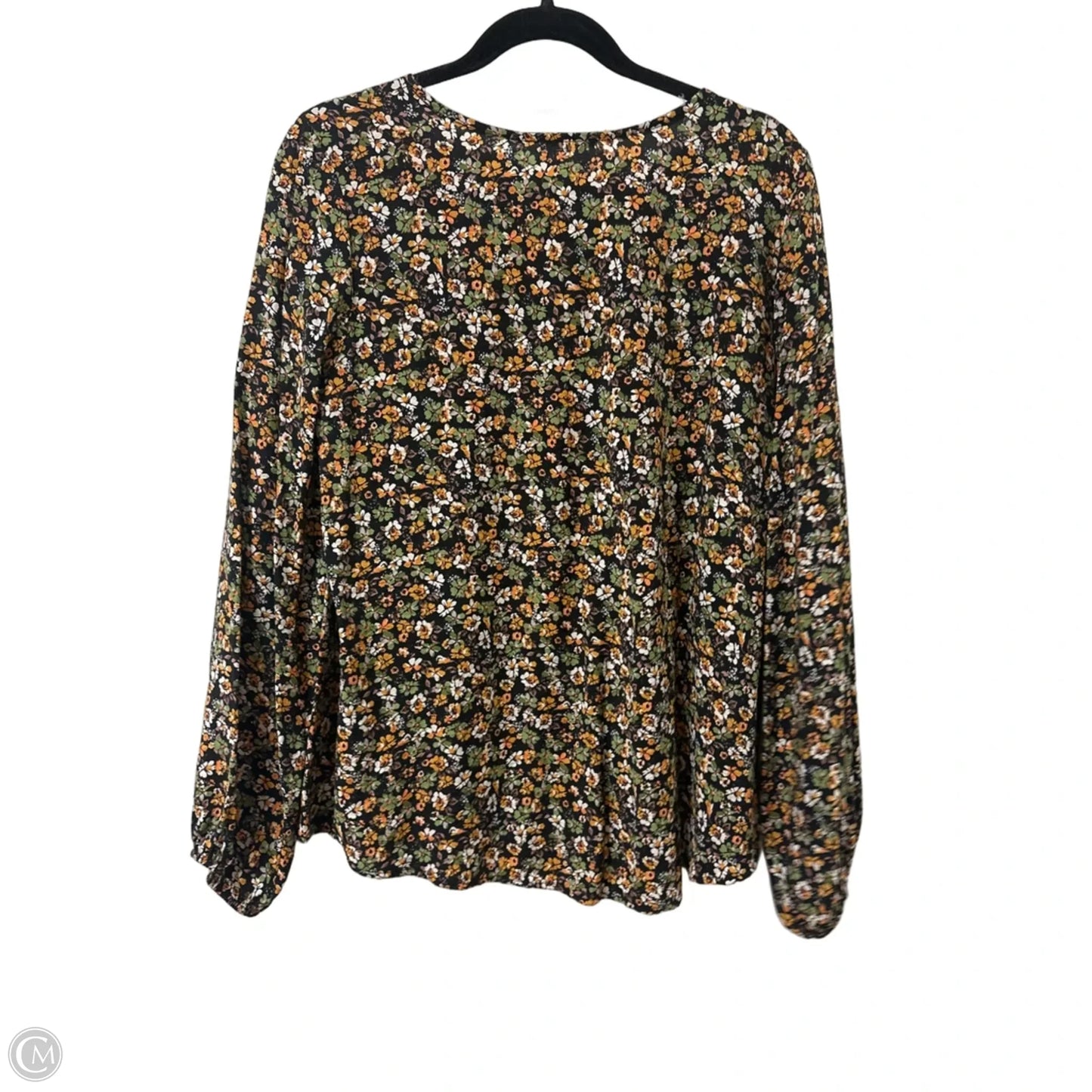 Top Long Sleeve By Les Amis In Floral Print, Size: L