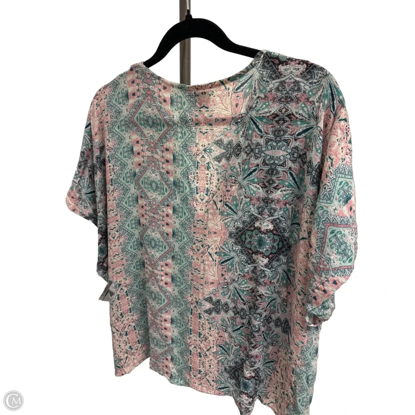 Top Short Sleeve By Daytrip In Blue & Pink, Size: S