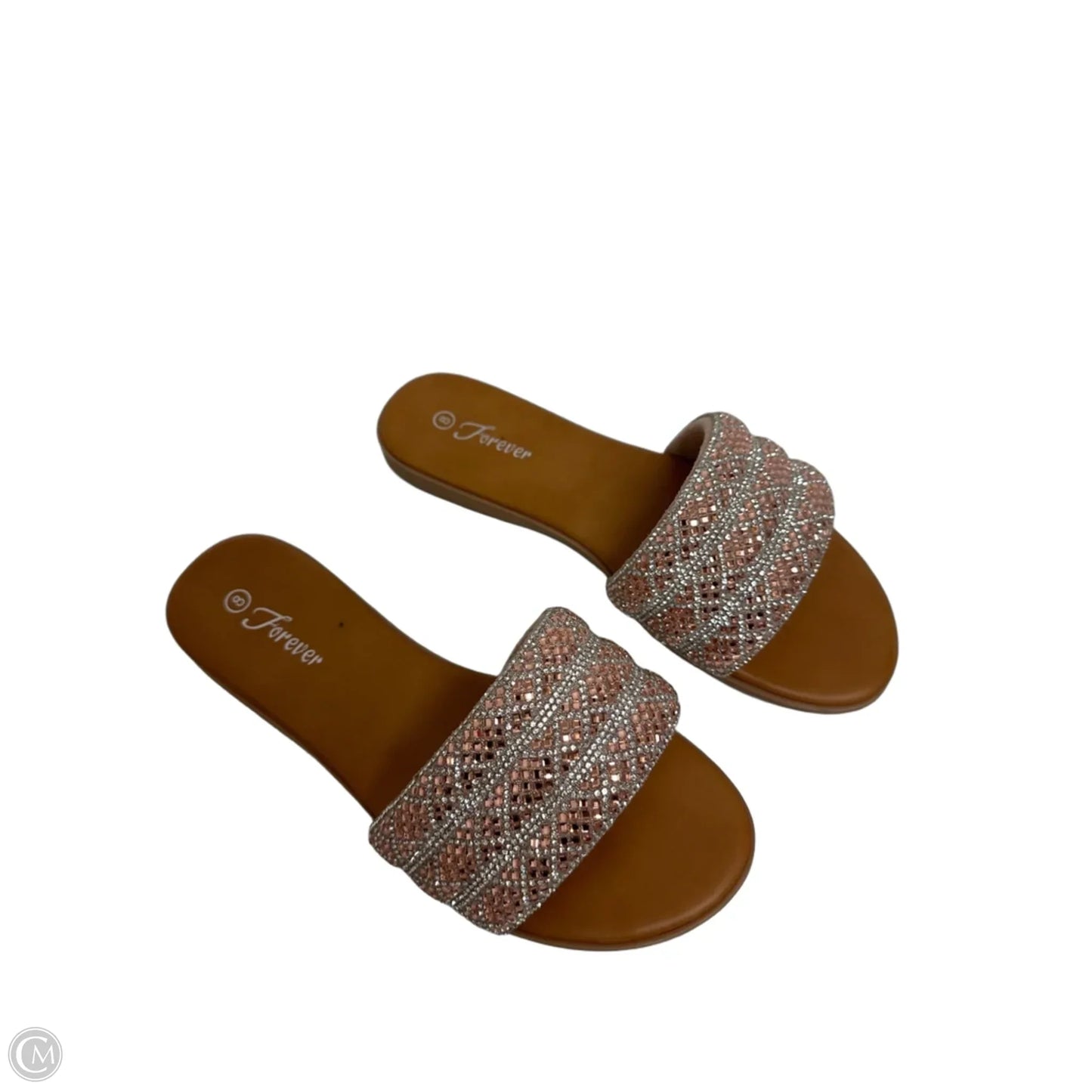 Sandals Flats By Forever In Rose Gold, Size: 8
