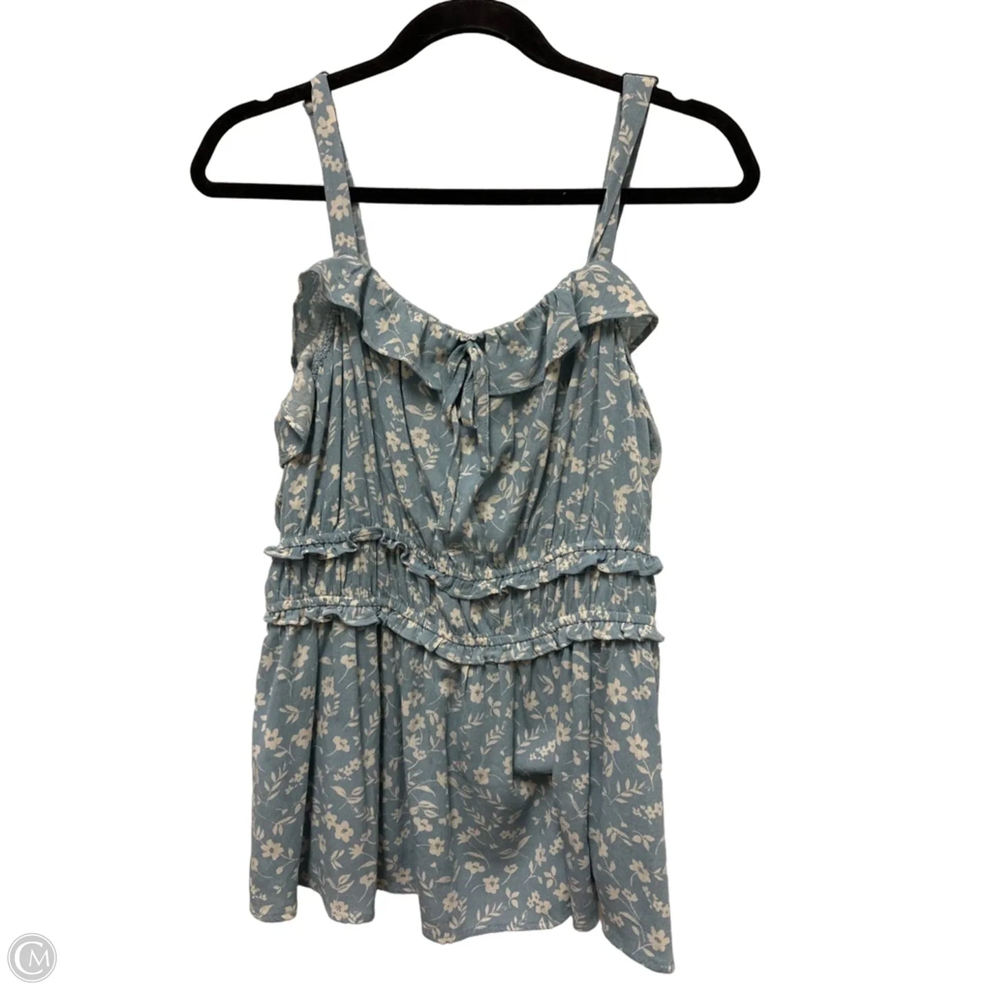 Top Sleeveless By Torrid In Blue & White, Size: Xl